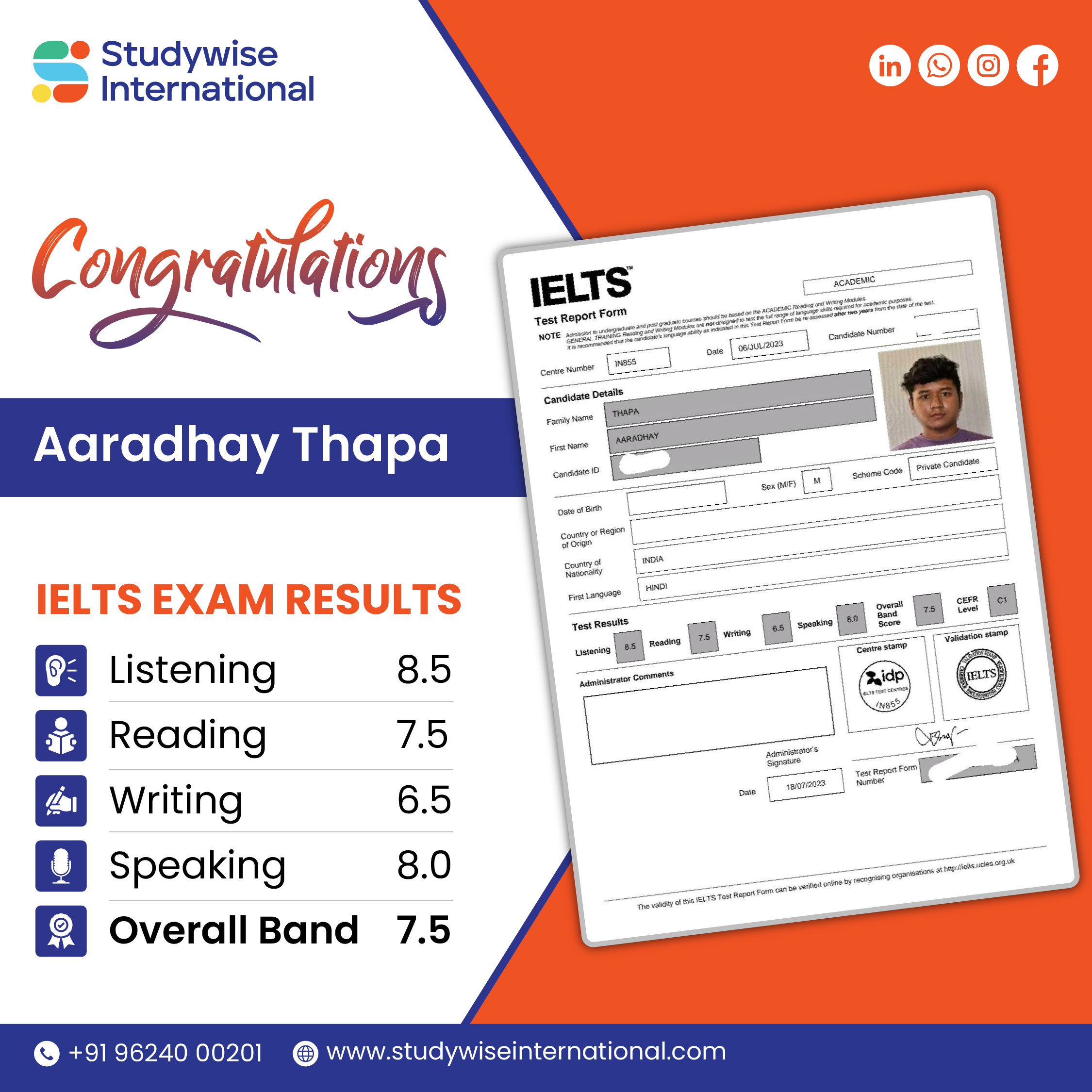 IELTS Score Post-08